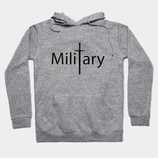 Military artistic typography design Hoodie